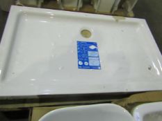 Roca - White Ceramic Shower Tray 700x1200mm - Unused, No Packaging.
