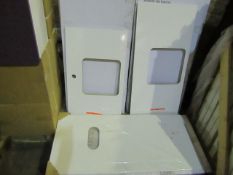 6x Roca - Encimera Inspira Gloss White Square Cut-Out Countertop - Good Condition & Boxed.