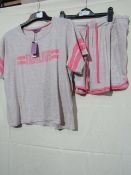 Foxbury Ladies Varsity Pyjama Short Set Size 12-14 New & Packaged