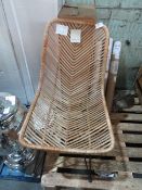 Cox & Cox Chevron Flat Rattan Dining Chair RRP Â£225.00 This item looks to be in good condition