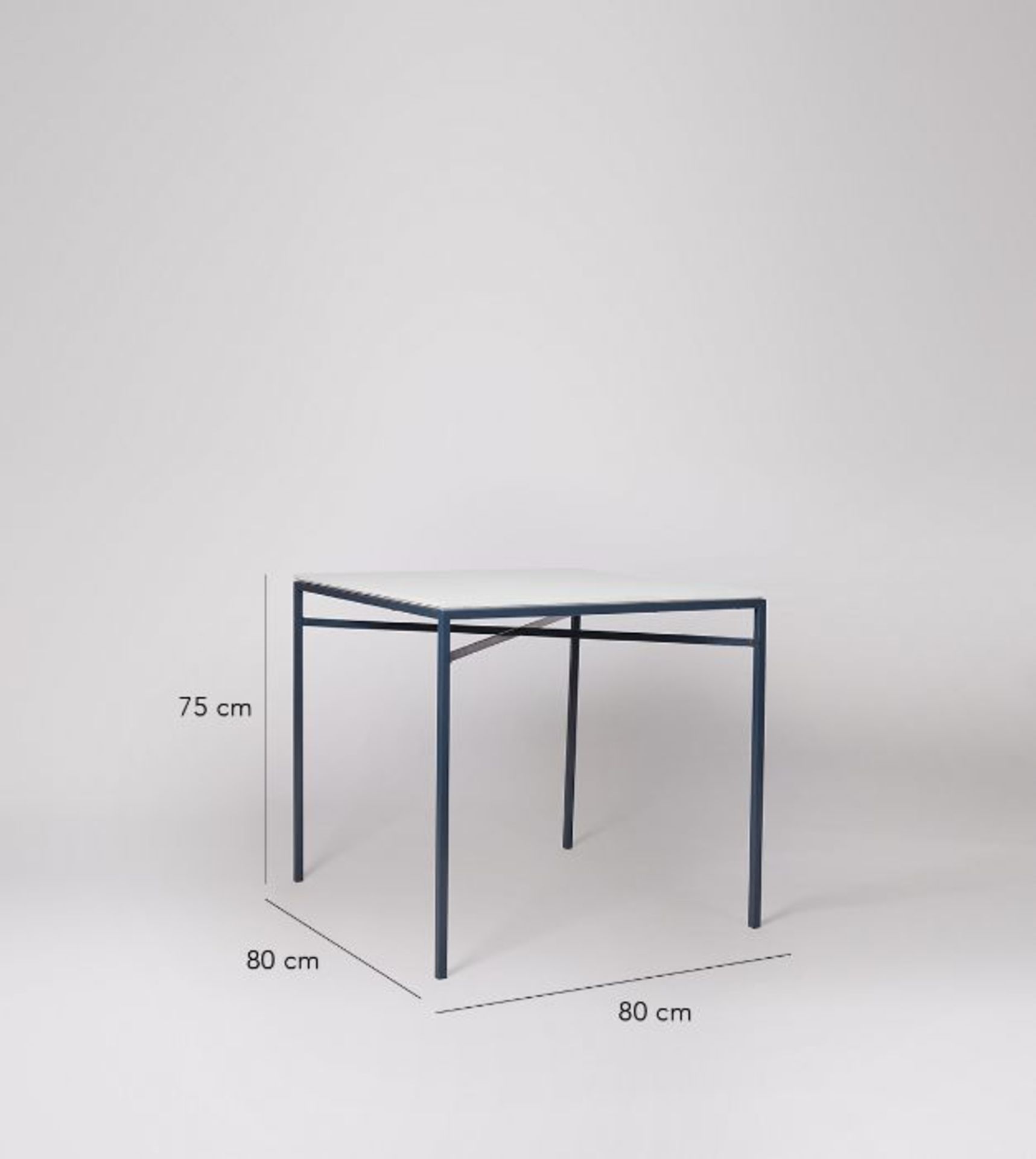 Swoon Docklands Dining Square Table Navy And White RRP 199 SKU SWO-AP-neptunedintablesquawhi-B+ PID - Image 4 of 4