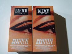 2x Bleach London - Grafiteye Graphic Felt Tip Liner & Clumpy Mascara Set - New & Boxed.