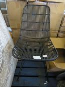 Cox & Cox Flat Rattan Dining Chair Black RRP ¶œ250.00