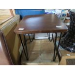 Heals Brunel stool dark wood, good condition, RRP £129, Pallet ref HEA-APM-A-3524
