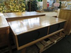 Oak Furnitureland Spot Natural Solid Oak And Slate Grey Painted Coffee Table RRP ¶œ269.99 (SKU OAK-A