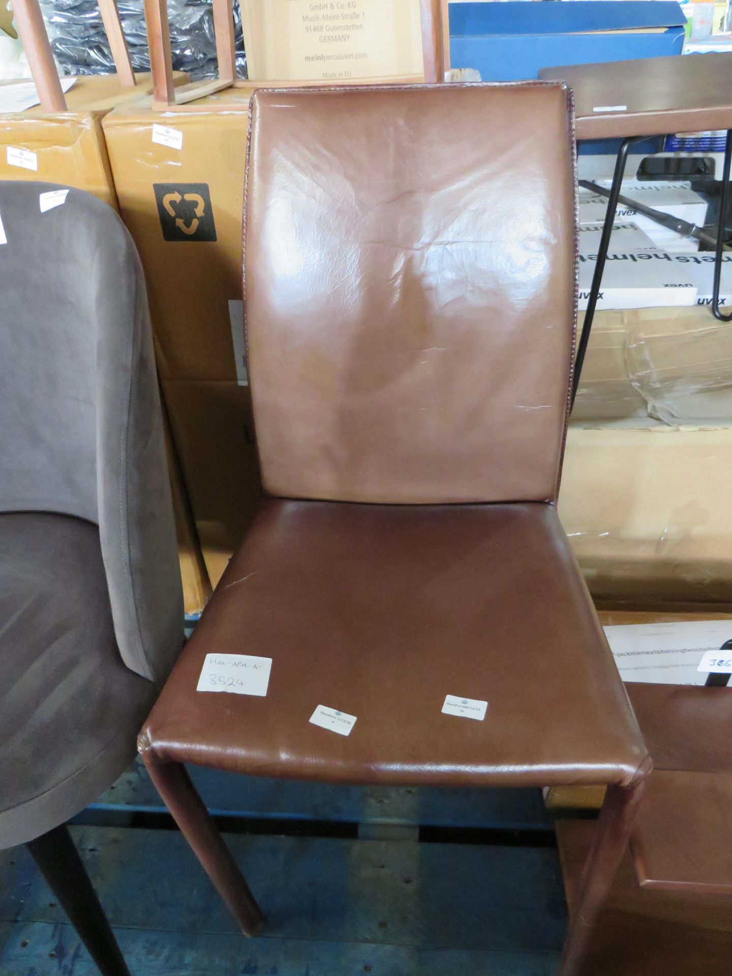 Heals Buffalo Side Chair Camel Leather DISC RRP ¶œ299.00