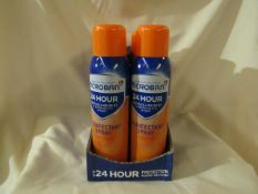 1x Box Containing 8x Microban - 24Hr Disfectant Spray With Citrus Scent - 400ml - New & Boxed.