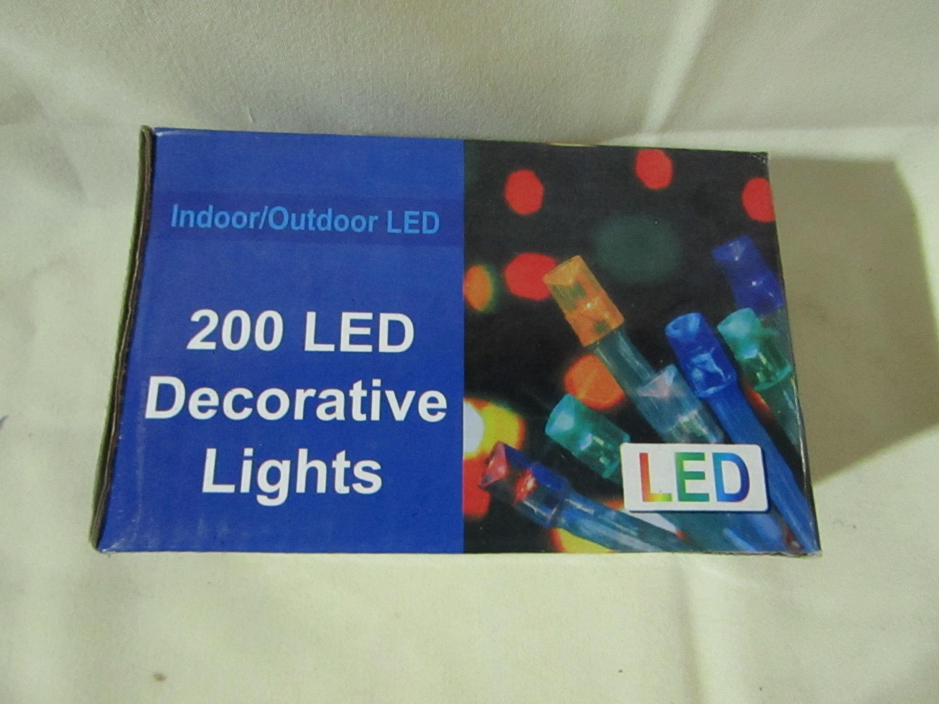 2x Unbranded - Set of 200 LED Lights Multi-Coloured - EU Plug - Unused & Boxed.