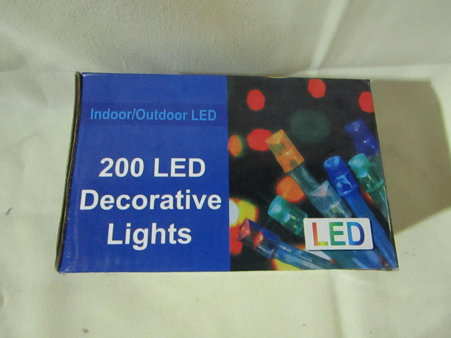 2x Unbranded - Set of 200 LED Lights Multi-Coloured - EU Plug - Unused & Boxed.