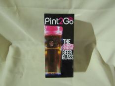 AddLiquid - Pink Outdoor Beer Glass - Unchecked & Boxed.