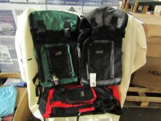 1x Trax - Black & Red Travel Backpack - Good Condition & Packaged. 1x Trax - Black & Grey Travel