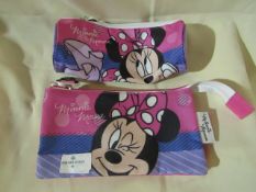 2x Minnie Mouse - Stationary Cases - Good Condition, No Packaging.