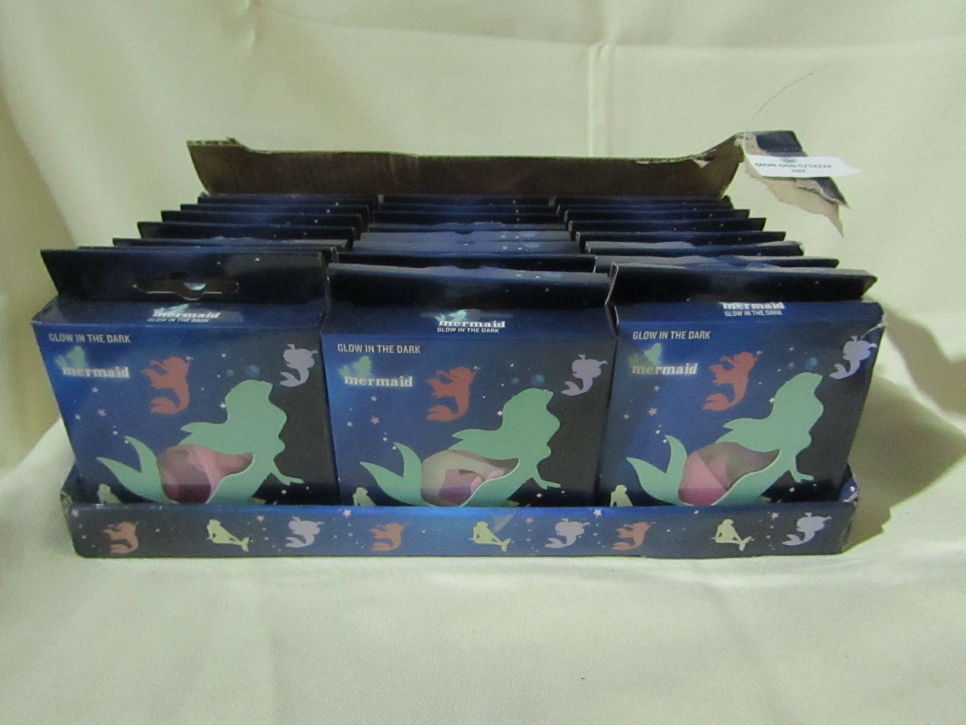24x Mermaid - Glow In The Dark Wall Stickers - Unused & Boxed.