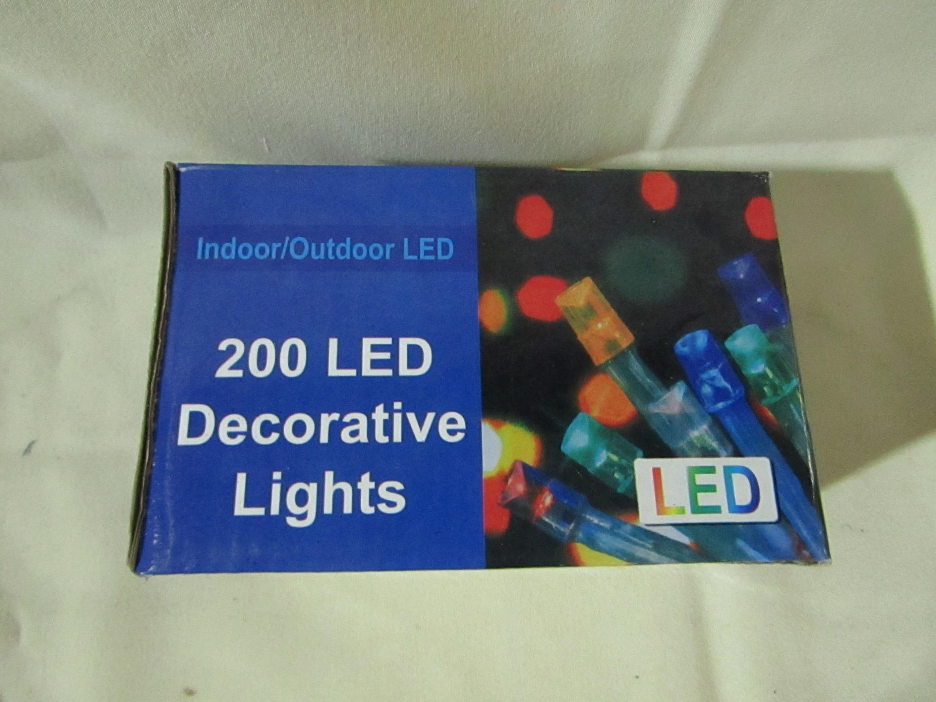 2x Unbranded - Set of 200 LED Lights Multi-Coloured - EU Plug - Unused & Boxed.