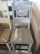 Cotswold Company Chester Dove Grey Wooden Seat Ladderback Chair (Pair) RRP ¶œ165.00
