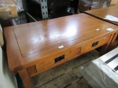 Oak Furnitureland Original Rustic Solid Oak 4 Drawer Storage Coffee Table RRP ¶œ219.99