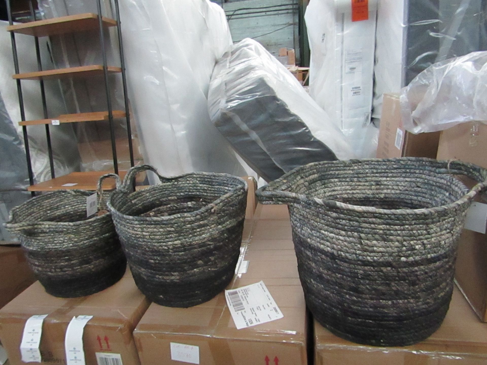 Cox & Cox Black Ombre Storage Baskets RRP ¶œ95.00