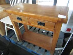 Oak Furnitureland Original Rustic Solid Oak Console Table RRP ¶œ274.99