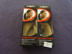 2x Babyliss - Wrapped Pony-Tail - Golden Blonde - Unused & Boxed.
