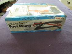 6x Streetwize - Double Barrel Foot Pump - Please Note This Item Is A Return and Is Completely