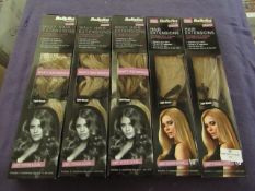 5x Babyliss - 16" Clip-In Hair Extensions - Light Blonde - Unused & Packaged.