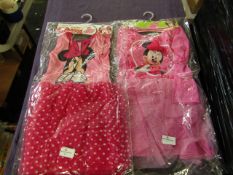 2x Minnie Mouse - Fantasy Dress - Size Unknown - New & Packaged.