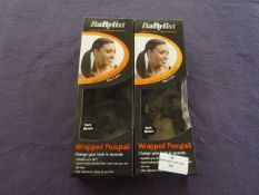2x Babyliss - Wrapped Pony-Tail - Dark Brown - Unused & Boxed.