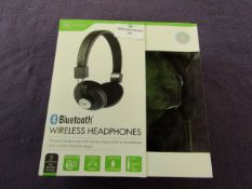 InTech - Bluetooth Wireless Headphones - Black - Untested & Boxed.
