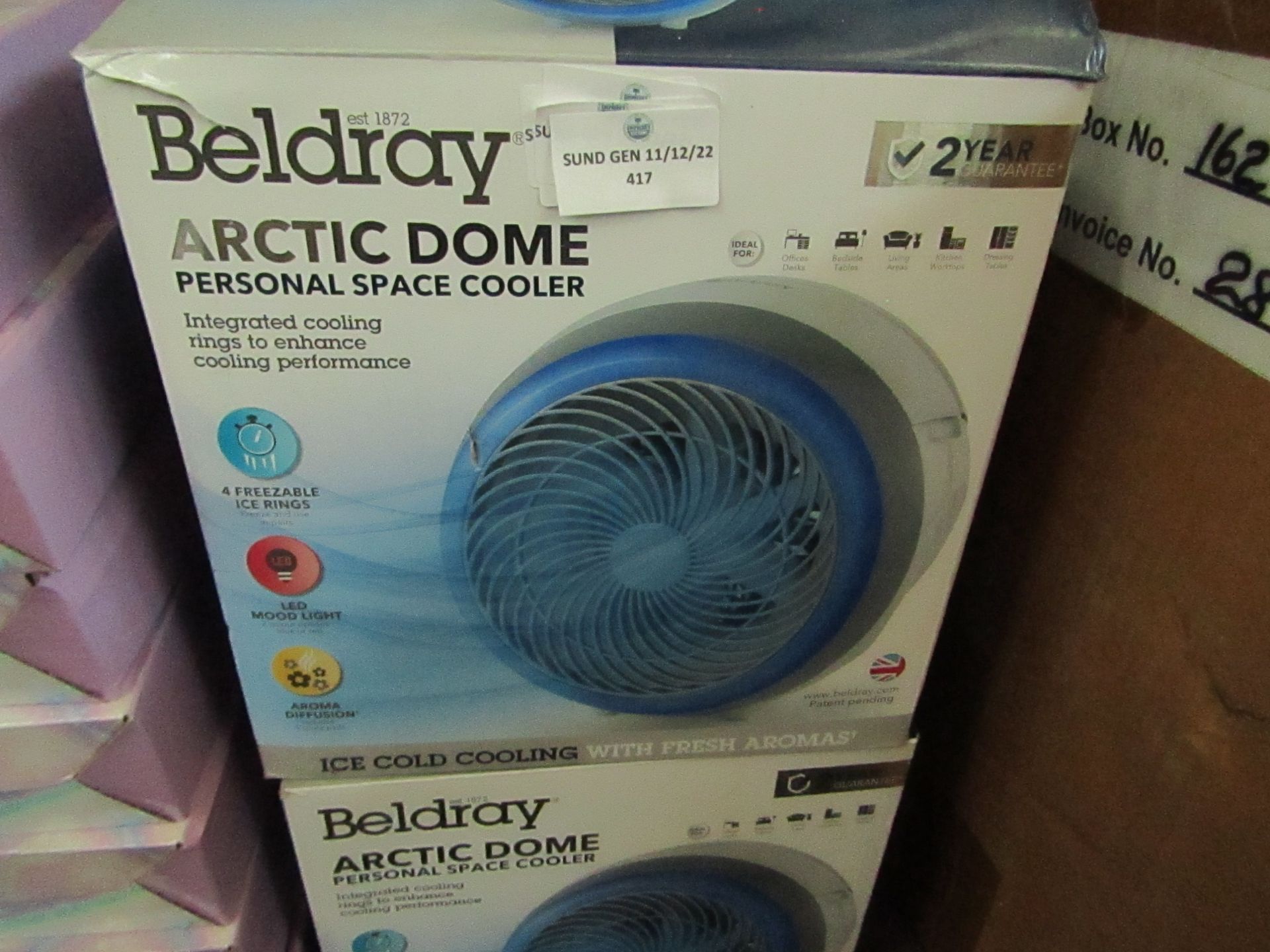 2x Beldray - Arctic Dome Personal Space Cooler - Untested & Boxed.