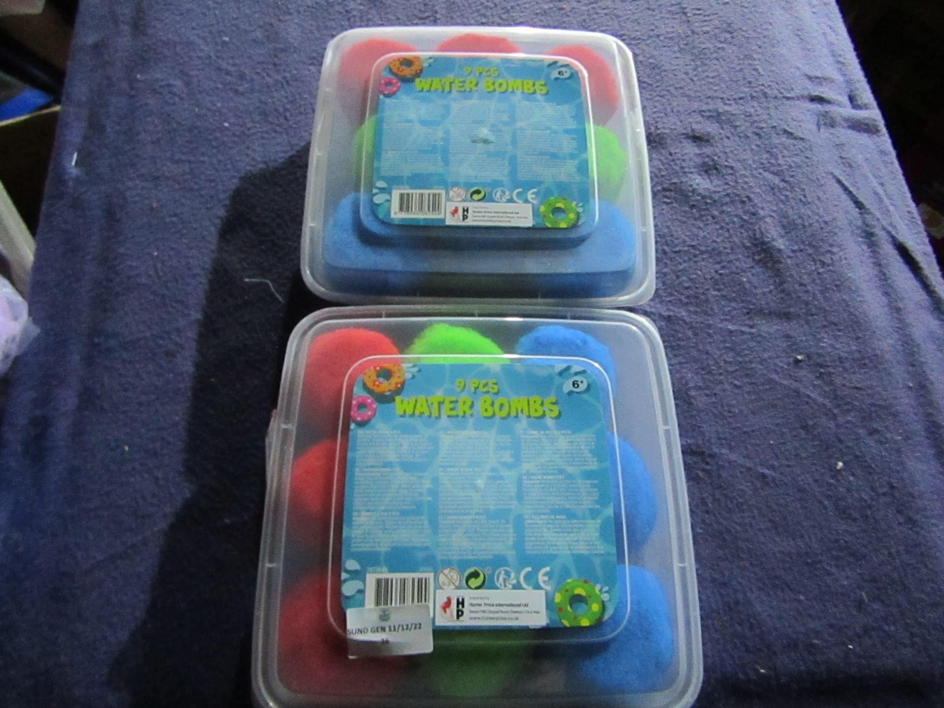 2x 9-Piece Set of Water Bombs - Unused & Boxed.