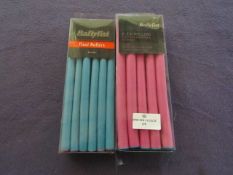 2x Babyliss - Set of 10 Flexi Hair Rollers ( 1x Blue Set 1x Pink Set ) - Unused & Packaged.