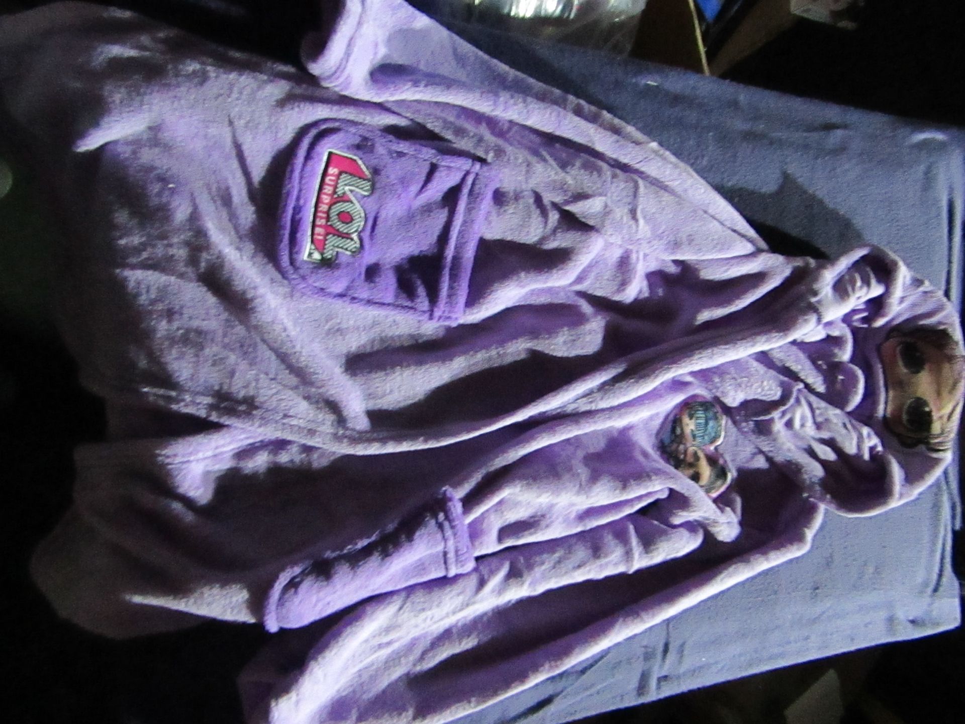 LOL Surprise - Purple Bath Robe - Size 12/13 Years - Unused & Packaged.