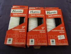 3x Harris - 9" Paper Hanging Brush - Unused & Boxed.