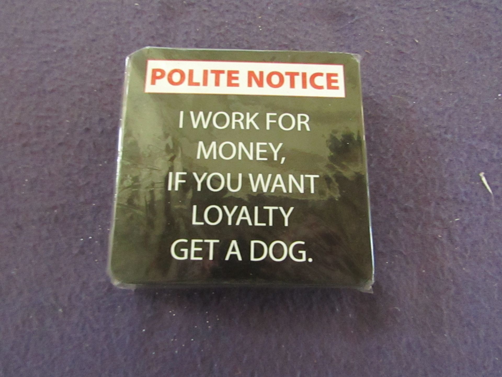 20x Packs of 6 " Police Notice " Coaster Sets - All Unused & Packaged.