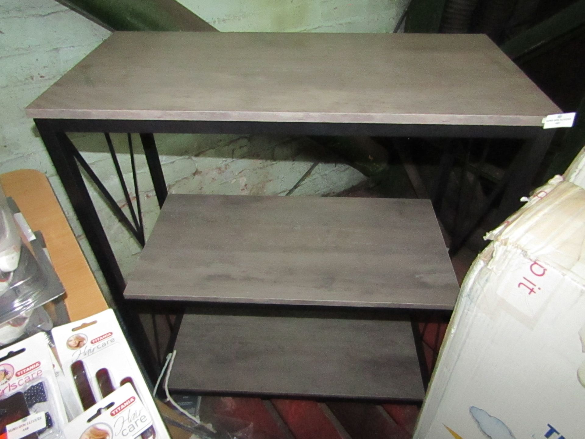 Unbranded - 3-Tier Console Unit - See Image For Design - Good Condition & No Box