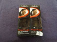 2x Babyliss - Wrapped Pony-Tail - Light Brunette - Unused & Boxed.