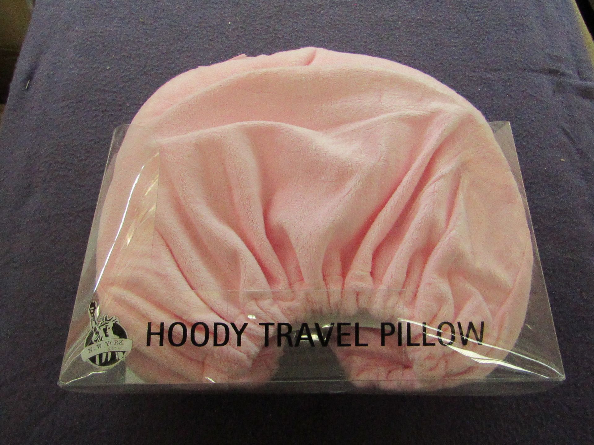 Newyork - Pink Hoody Travel Pillow - Unused & Packaged.