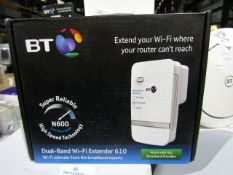 BT Dual Band Wifi extender 610, powers on but we havent tested it any further
