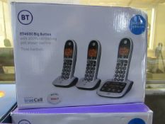 Set of 3 BT4600 cordless telephones with true call built in, new and boxed