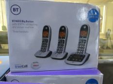 Set of 2 BT4600 cordless telephones with true call built in, new and boxed