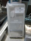 Samsung Clear standing cover for a S20FE and FE5G, new and still sealed
