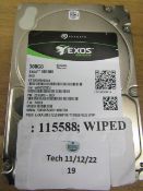 Seagate Exos 300GB hard drive, unchecked but professionally wiped.