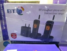Bt Elements 1K advanced call blocker set of 2 phones with a 1Km range, uncehcked and boxed