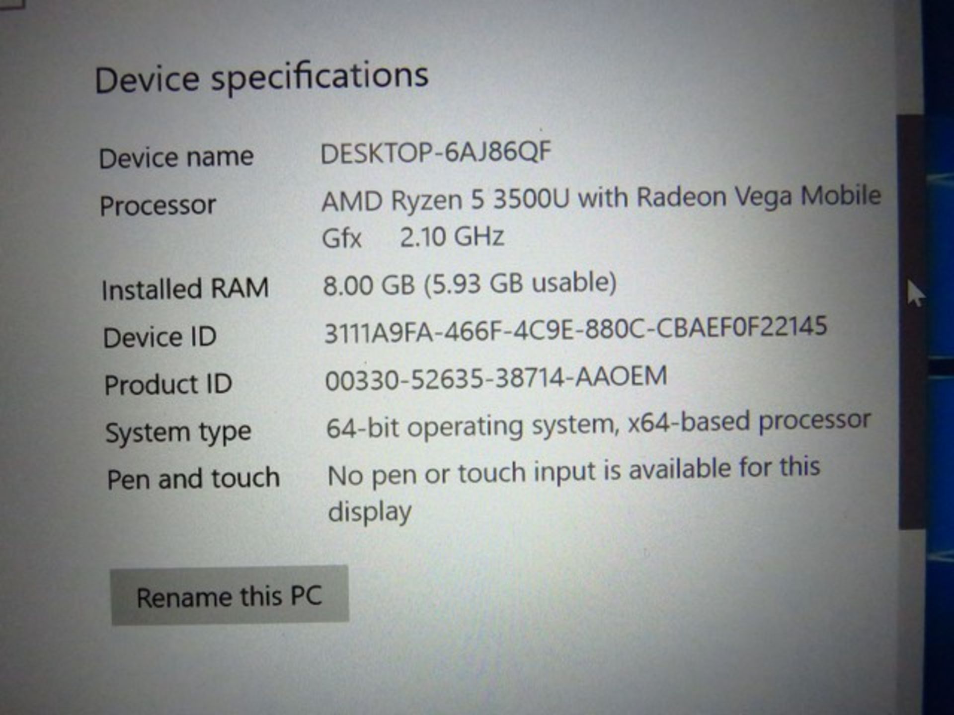 Lenovo 81F4 laptop, powers on and loads through to the home screen, comes in original box with - Image 2 of 3