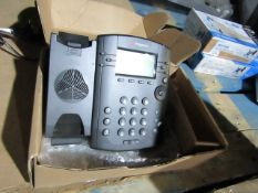 Polycom - Corded Desk IP Phone - Looks In Good Condition & Boxed UNCHECKED