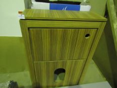 Bath Store - Zebrano Back to Wall Toilet Box Unit ( 600 x 300mm ) - Marks Present, Viewing
