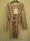 Monte Cervino Hooded House Coat Beige Size M New With Tags