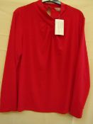 Kaleidoscope Red Blouse Size 14 New With Tags