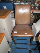Heals Buffalo Side Chair Camel Leather DISC RRP ¶œ299.00