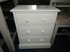 Cotswold Company Burford Warm White 3 Drawer Wide Bedside Chest RRP ¶œ135.00 SKU COT-APM-609.003 PID
